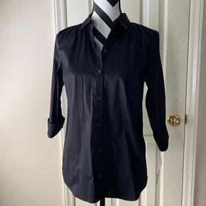 NEW Apt.9 Stretch Black Button Up Shirt Women's Size Medium